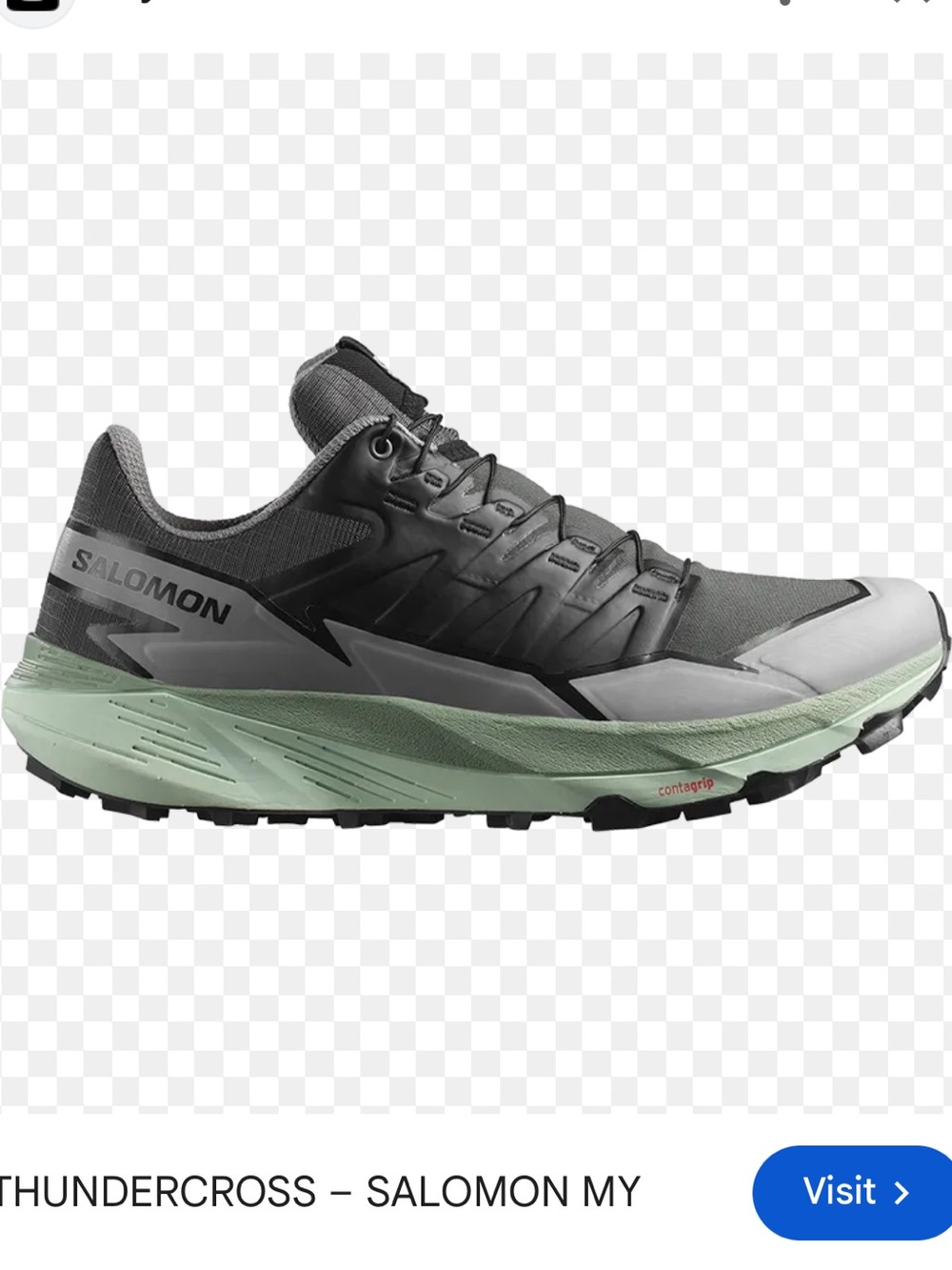 Salomon Men's Thundercross - Grey with Mint Green Midsole